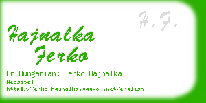 hajnalka ferko business card